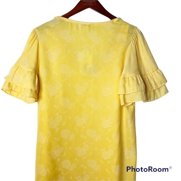 CHELSEA & VIOLET NWT Ruffle Sleeve Boho Peasant Dress Size Small in Maize Yellow - Picture 12 of 14